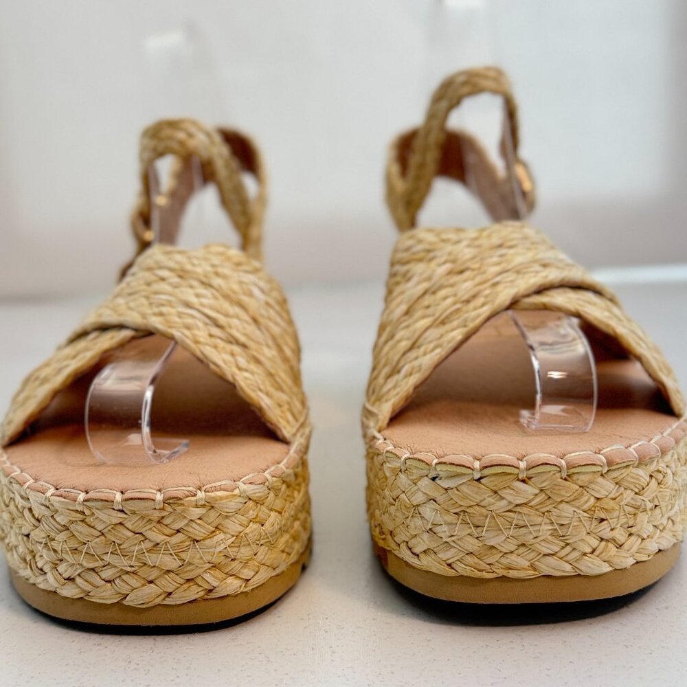 Beach By Matisse "Sunshine" Braided Raffia Platform Sandal- Size 9 - Picture 4 of 10